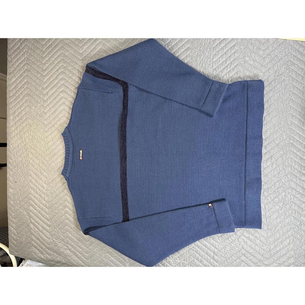 Point Zero Knit Sweater Mens Large Blue Crewneck - Picture 4 of 4